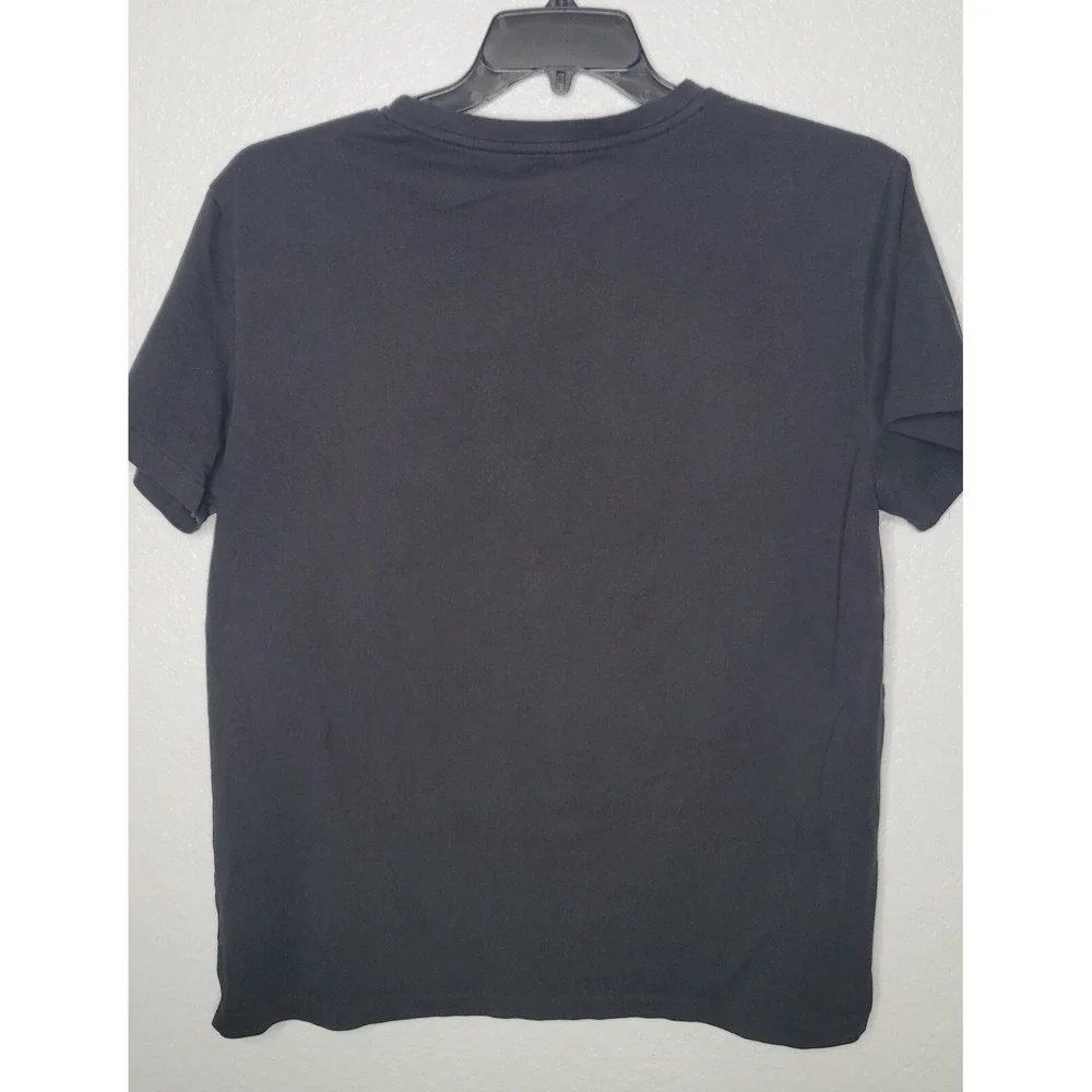 Men's Polo Ralph Lauren Size‎ Large Black Short Sleeve V Neck 100% Cotton Shirt